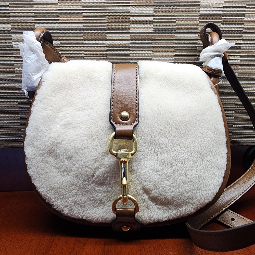 Michael Kors Cream and Brown Crossbody Bag